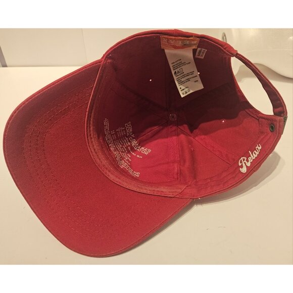 Tommy Bahama Red Relax Hat Cap Embroidered Marlin Adj Cool Operator Drink recipe - Picture 8 of 13